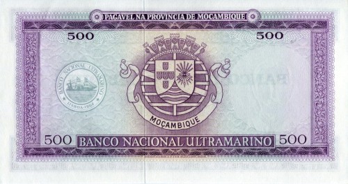 Mozambik 500 escudos Caldas 1976 P-118