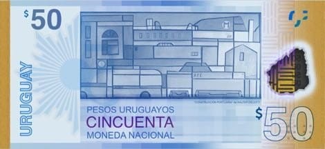 Urugwaj 50 peso Bank centralny 1967-2017 P-100a