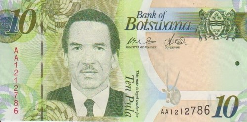 Botswana 10 pula Budynek 2009 P-30a
