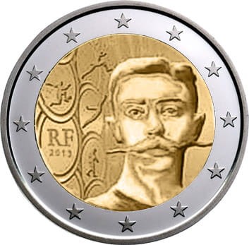 2 euro Francja Pierre de Coubertin 2013