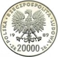 20000 zł XIV MŚ w piłce nożnej - Włochy 1989