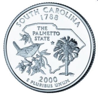 USA 25 c South Carolina 2000