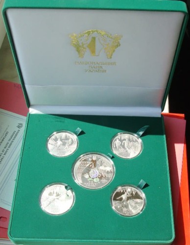 UKRAINA 5 x Ag komplet ME Euro 2012 Polska - Ukraina 2012