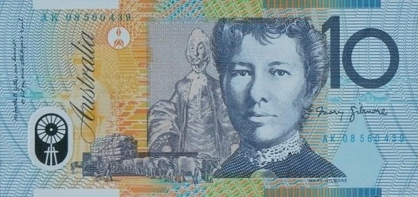 Australia 10 dolarów Banjo Paterson 2008 P-58e