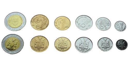 Zestaw menniczy Namibia x 6 bimetal