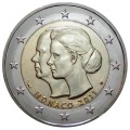 2 € Monako Ślub księcia Alberta z Charlene Wittstock 2011 unc