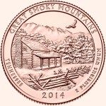 USA 25 c Great Smoky Mountains 2014  nr 21  24K Au
