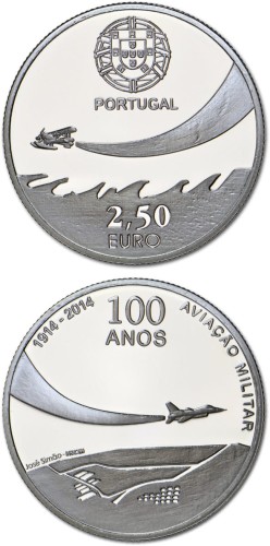 2,5 € Portugalia 100 lat lotnictwa wojskowego 2014.jpg