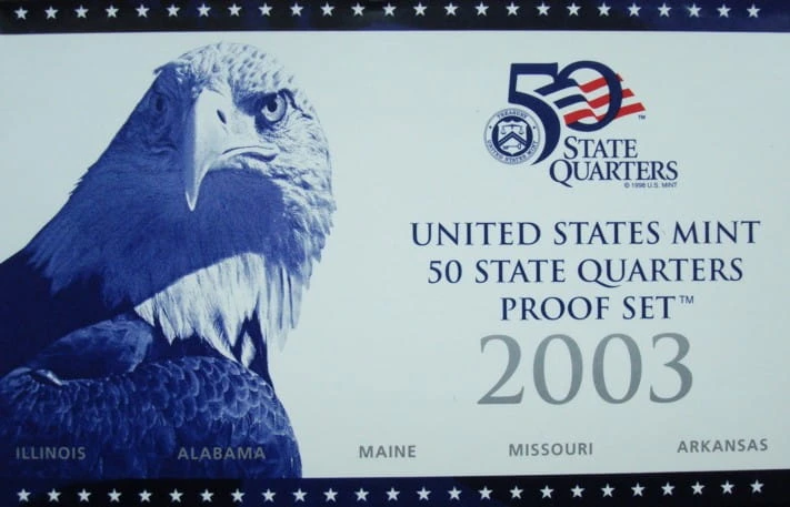 USA Proof set 5 x 25c Stany 2003 "S"