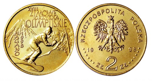 2 zł XVIII Zimowe Igrzyska Olimpijskie w Nagano 1998