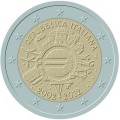 2 € Włochy 10 lat euro w obiegu 2012