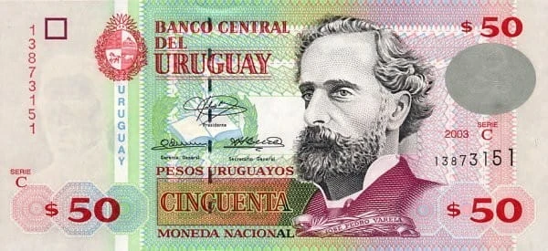 Urugwaj 50 urugayos Jose edro Varela 2003 P-84