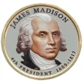 USA 1 $ James Madison 2007 nr 4 KOLOR x1