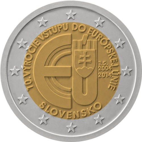 2 euro Słowacja 10 lat w UE 2014