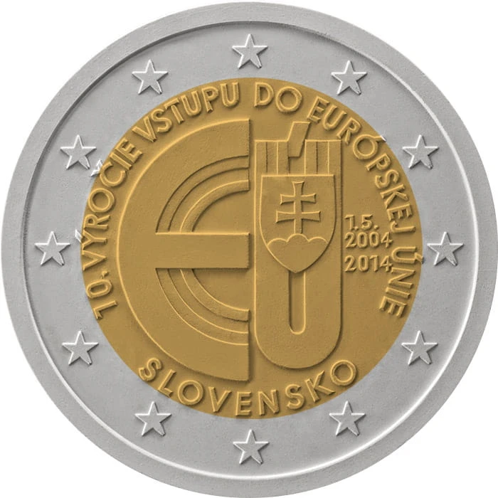 2 euro Słowacja 10 lat w UE 2014
