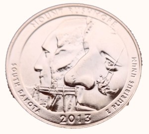 USA 25 c Park narodowy Mount Rushmore 2013 nr 20 24K Au 