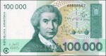 Chorwacja 100 000 dinarów Ruder Bośković 1993 P-27