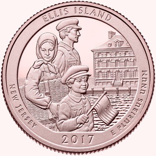 USA 25 c Park Ellis Island 2017 nr 39 24kAu