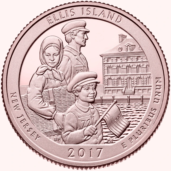 USA 25 c Park Ellis Island 2017 nr 39 24kAu