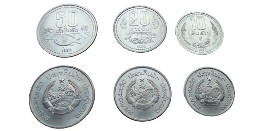 Zestaw menniczy Laos x 3 1980