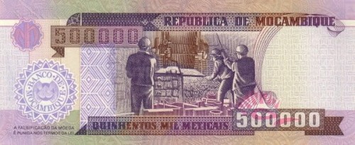 Mozambik 500 000 metical Hutnicy 2003 P-142