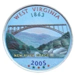 USA 25 c West Virginia 2005 KOLOR