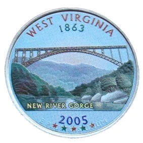 USA 25 c West Virginia 2005 KOLOR