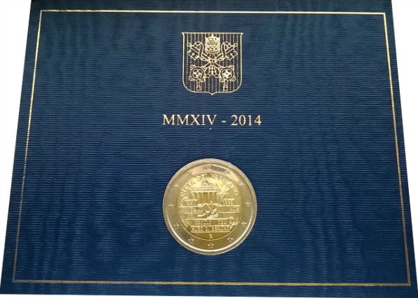 2 euro Watykan Mur Berliński 2014