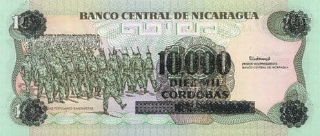 Nikaragua 10 000 kordobas Wojsko 1989 P-158