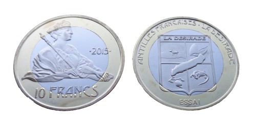Antyle francuskie 10 franków La Desirade 2015