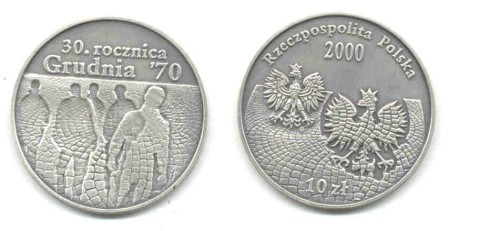 10 zł Grudzień `70 2000