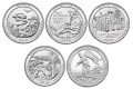USA 25c Parki narodowe x 5 2016