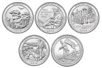 USA 25c Parki narodowe x 5 2016