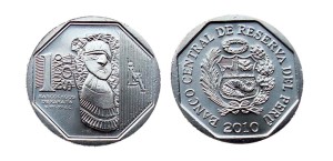 Peru 1 sol Sarcfoagos de Karajia 2010