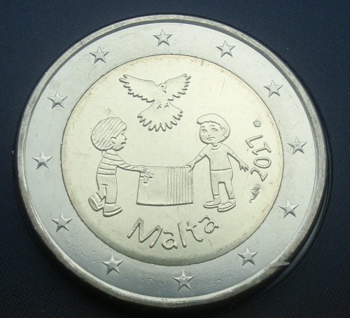 2 euro Malta Pokój 2017 pochodnia