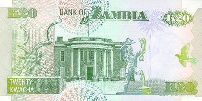 Zambia 20 kwacha Antylopa 1992 P-36a
