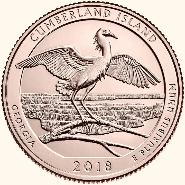 USA 25 c Park Cumberland islands 2018 nr 44 24kAu