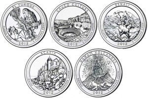 USA 25 c Parki narodowe x5 2012