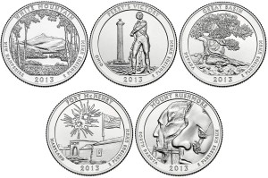 USA 25 c Parki narodowe x5 2013