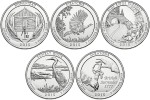 Abonament na okolicznościowe monety USA 25c Parki narodowe 2015 + 5 monet