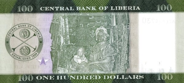 Liberia 100 dolarów Macierzyństwo 2017 P-35b