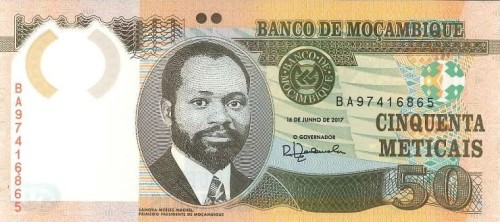 Mozambik 50 meticais Antylopy 2017 P-150b