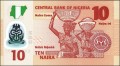 Nigeria 10 naira Kobiety z misami 2017  P-39h
