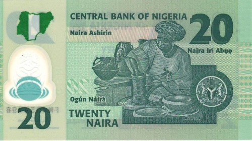 Nigeria 20 naira Garncarstwo 2018 P-34n