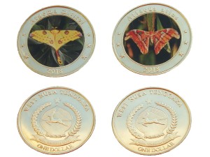 Wyspy Sundajskie Zachodnie 1$ x 2 Motyle 2018 IV