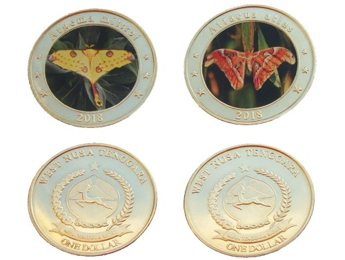 Wyspy Sundajskie Zachodnie 1$ x  2 Motyle 2018 IV
