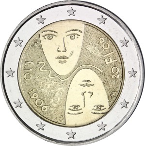 2 € Finlandia Nadanie praw wyborczych 2006