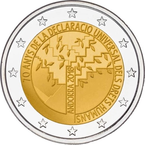2 euro Andora 70 lat DPC 2018