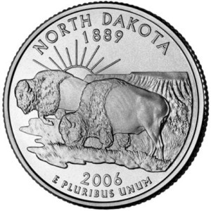 USA 25 c North Dakota  P lub D 2006