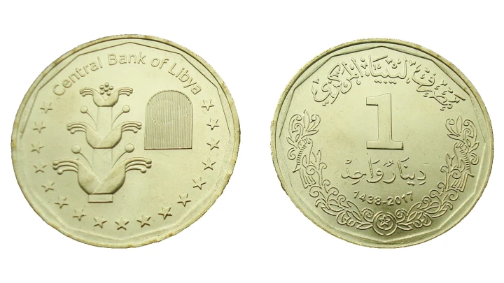 Libia 1 dinar Drzewo 2017